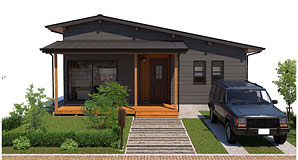 19.5坪 南玄関プラン 2LDK (土間リビング) 外観