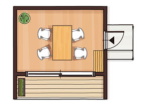 ルーム6畳 間取り図