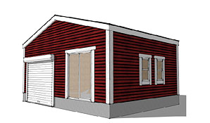 ガレージ6畳×2＋ルーム6畳×2 外観