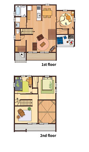 31.7坪 南玄関プラン 3LDK＋ ルーム＋外部ストッカー 間取り図