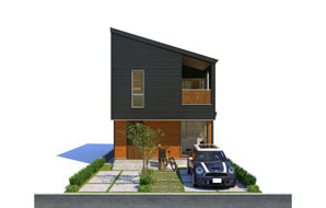 25.5坪 南玄関プラン 25.5坪 北玄関 外観