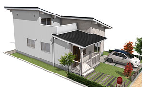 27.4坪 南玄関バルコニープラン 3LDK 外観