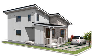 30.1坪 南玄関テラスプラン 3LDK 外観